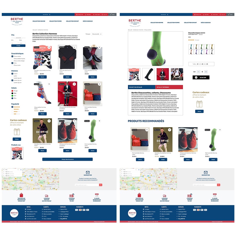 Design UX/UI E-Commerce Berthe aux Grands pieds