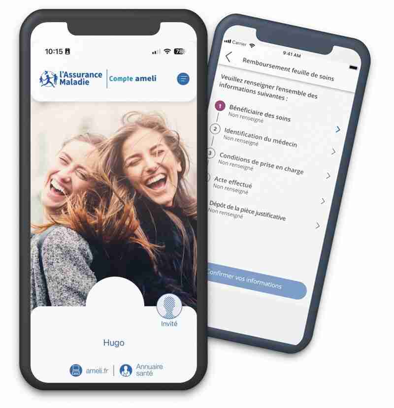 Design UX/UI Splashscreen Application Mobile Ameli